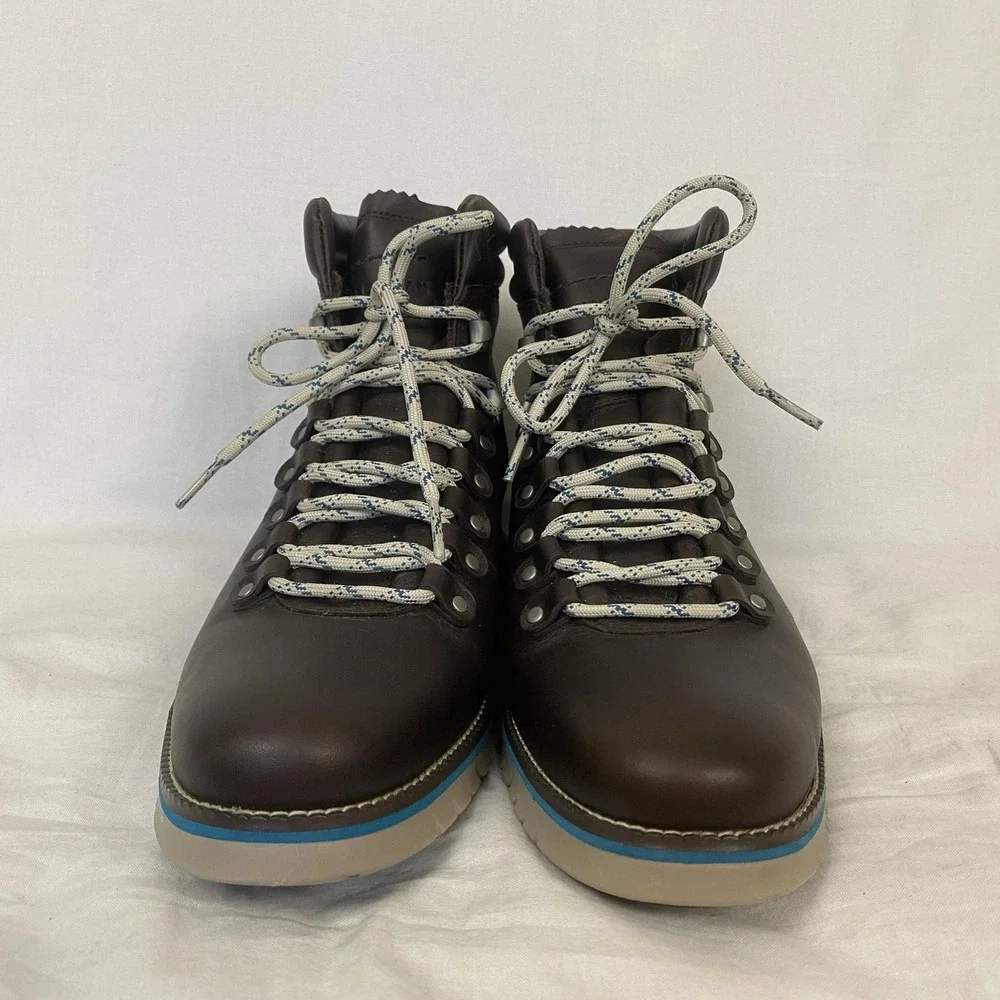 Cole Haan Zerogrand Waterproof Hiking Boots Mens 9.5 Brown Leather C33960